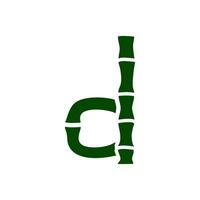 a green bamboo letter s on a white background vector