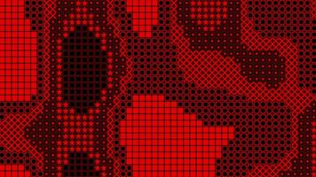 Red color various shapes topography and red scale shader geometrical background video