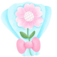 A bouquet of pink flowers png