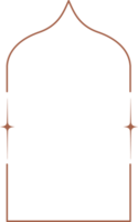 estetisk ram form. översikt minimal grafisk element med stjärnor. abstrakt boho båge med gnistrar. trendig ramadan islamic mall för affisch och berättelse. png