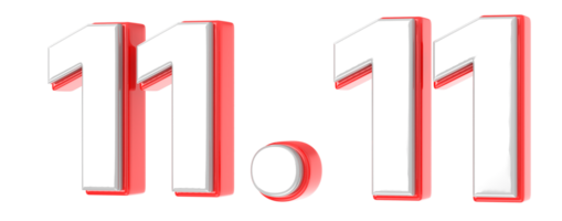 11.11 Sale 3D Number Illustration Concept Design png