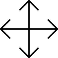 move tool Outline vector illustration icon
