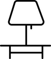 Table Lamp Outline vector illustration icon