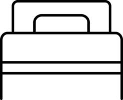 Single Bed Outline vector illustration icon