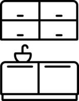 Kitchen Outline vector illustration icon