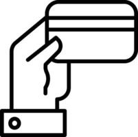 Card Payment Outline vector illustration icon