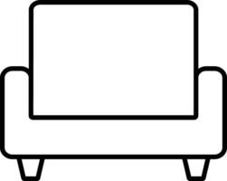 Couch Outline vector illustration icon