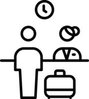 Hotel Help desk Outline vector illustration icon