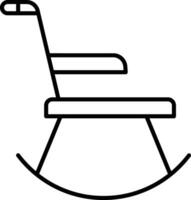 rock chair Outline vector illustration icon