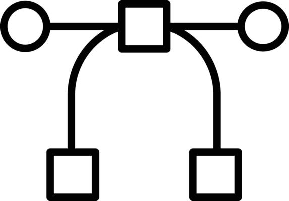 Shape tool Outline vector illustration icon