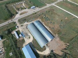 hangar de galvanizado metal hojas para almacenamiento de agrícola productos foto