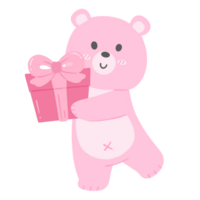 Teddy Bear's Valentine Gift Embrace png