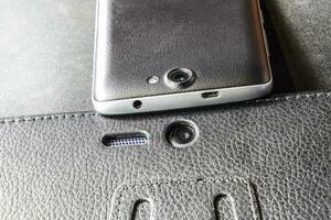 Cellphone Digital Camera. Smartphone Camera Lens Closeup photo