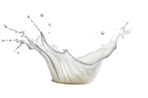 AI generated Milk drops and splashes isolated on transparent background. Abstract background with splashing white liquid png