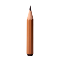 AI generated Close-up and top view photo of brown pencil with transparent PNG inside