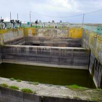 Buffer tanks at the waterway opening gateways photo