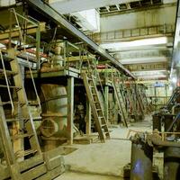 Basement of a water pumping station. Abandoned post-apocalyptic photo