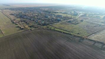 Village Elitnyy Krasnoarmeyskiy District, Krasnodar Krai, Russia. Flying at an altitude of 100 meters. The ruin and oblivion photo