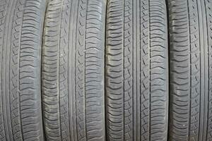 The background of the tread pattern of the car wheel. Rubber tir photo