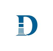 D Alphabet Law firm Logo Design Concept vector