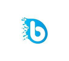 B Alphabet Water Logo Design Concept vector