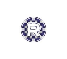 R Alphabet Pixel Logo Design Concept vector