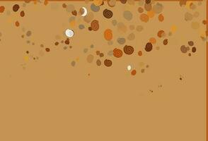 Light Orange vector pattern with bubble shapes.