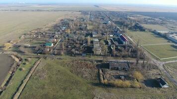 Village Elitnyy Krasnoarmeyskiy District, Krasnodar Krai, Russia. Flying at an altitude of 100 meters. The ruin and oblivion photo