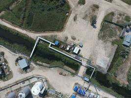 Equipment for the drying gas and condensate collection. Top view. photo