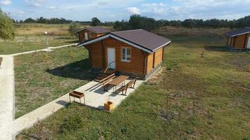 casas en el base de descansar. casas para turistas y cazadores foto