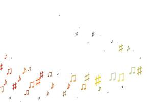 Light Orange vector backdrop with music notes.