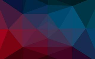 Dark Blue, Red vector low poly cover.