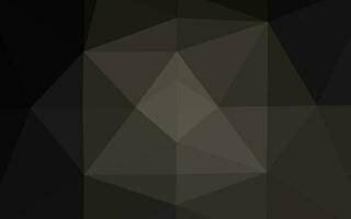 Dark Black vector shining triangular background.