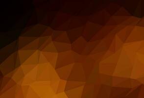 Dark Orange vector shining triangular template.