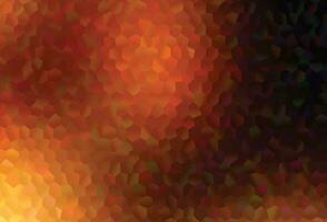 Dark Orange vector pattern with colorful hexagons.