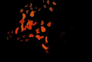 Dark Orange vector background with abstract forms.