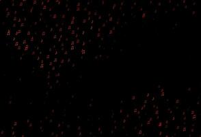 Dark Orange vector pattern with music elements.