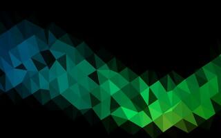 Dark Blue, Green vector abstract polygonal cover.