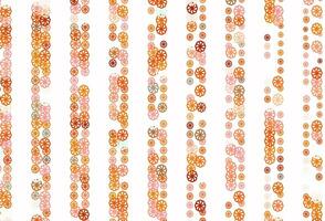 Light Orange vector texture with colored snowflakes.