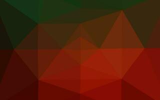 Dark Green, Red vector abstract mosaic background.