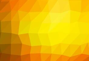 Light Orange vector shining triangular template.