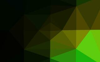 patrón poligonal vector verde oscuro, amarillo.