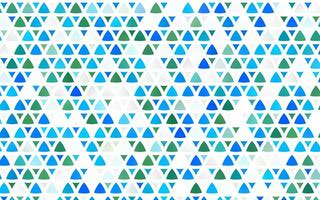 Light Blue, Green vector seamless template with crystals, triangles.