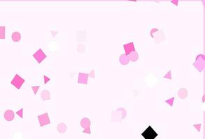 Light Pink vector texture in poly style with circles, cubes.