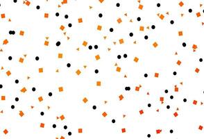 Light Orange vector template with crystals, circles, squares.