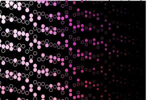 Dark Pink vector background with bubbles.