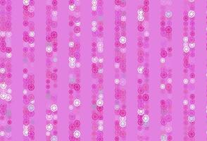 Light Pink vector cover with beautiful snowflakes.