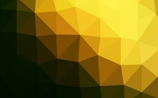 Dark Green, Yellow vector polygonal background.