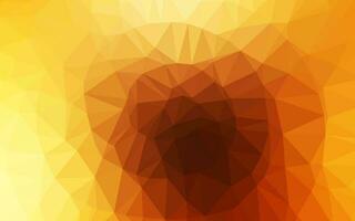 Light Yellow, Orange vector shining triangular pattern.