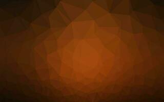 Dark Yellow, Orange vector polygon abstract layout.